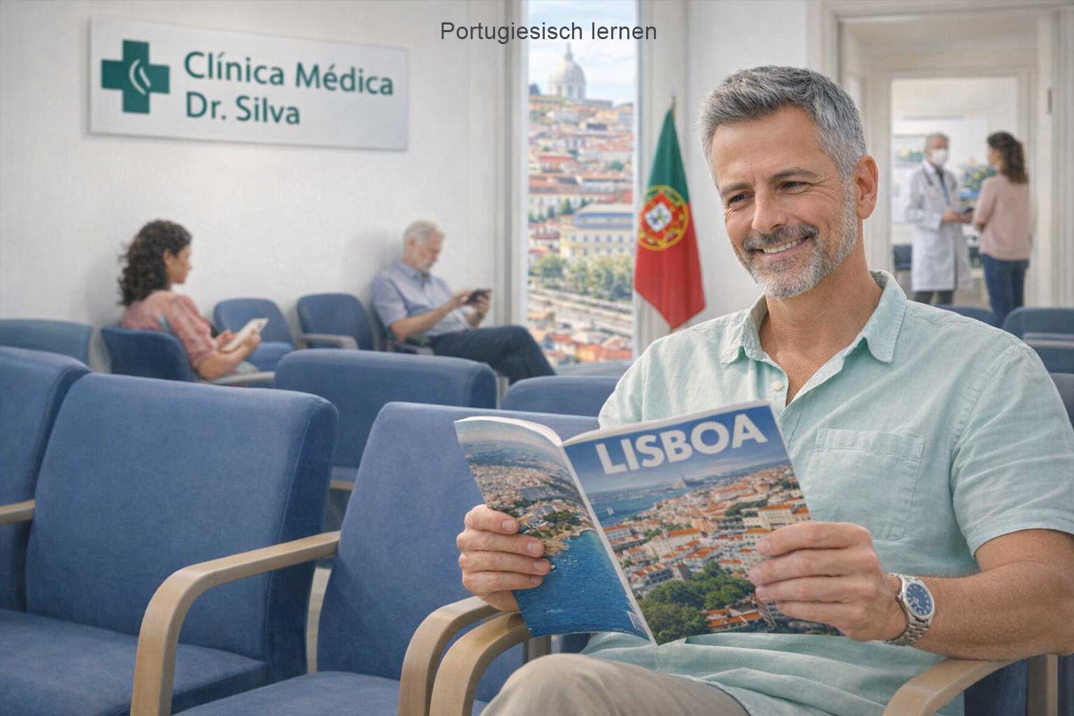 Arztbesuch auf Portugiesisch – Wartezimmer in einer portugiesischen Arztpraxis